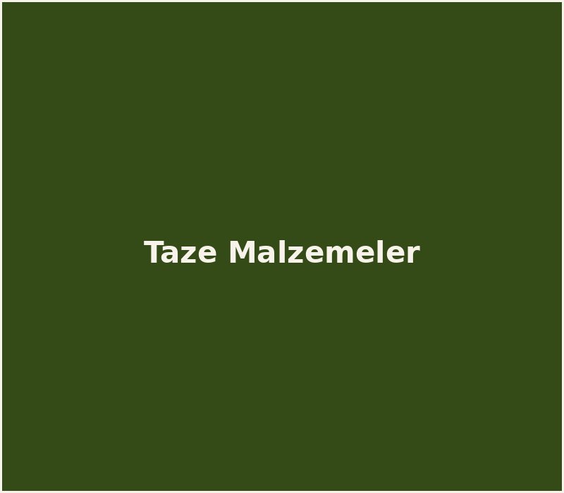 Taze sebzeler